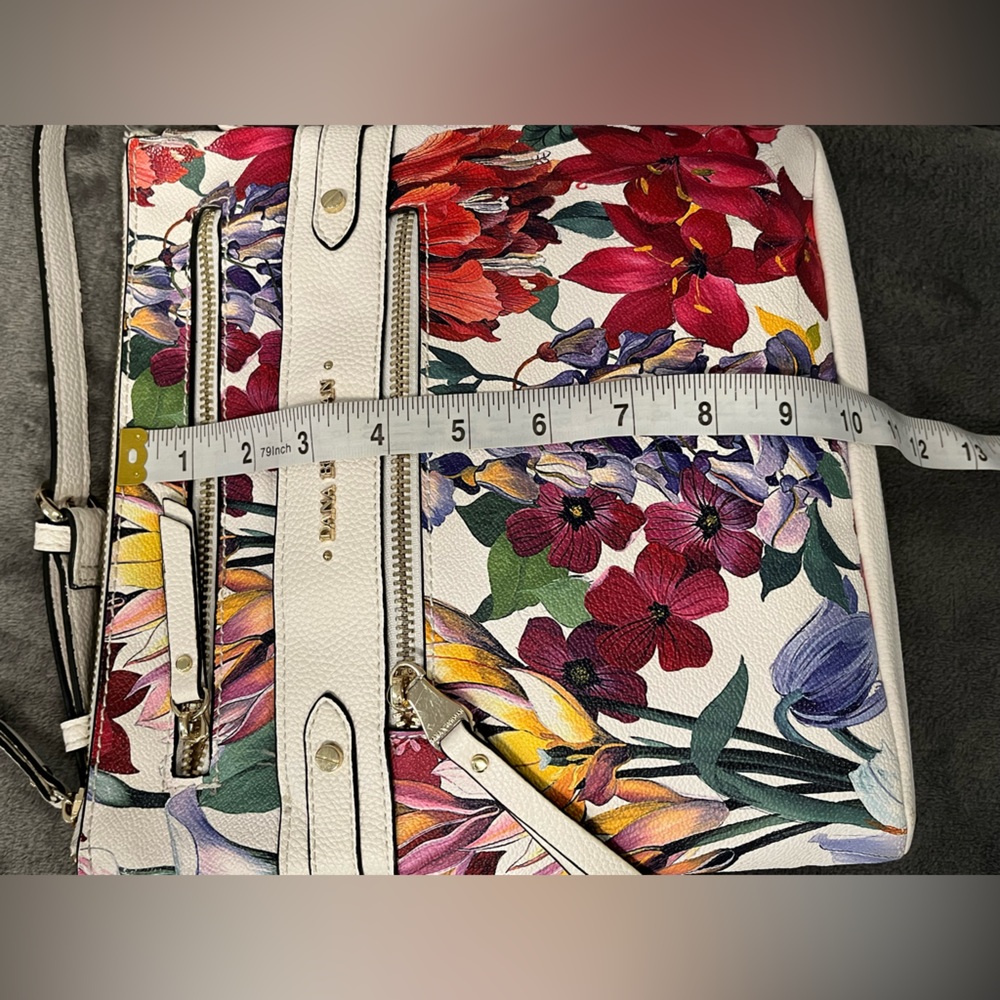 Dana Buchman floral purse/ crossbody bag. 7 pockets. Multicolored. Spring Summer - Picture 10 of 15